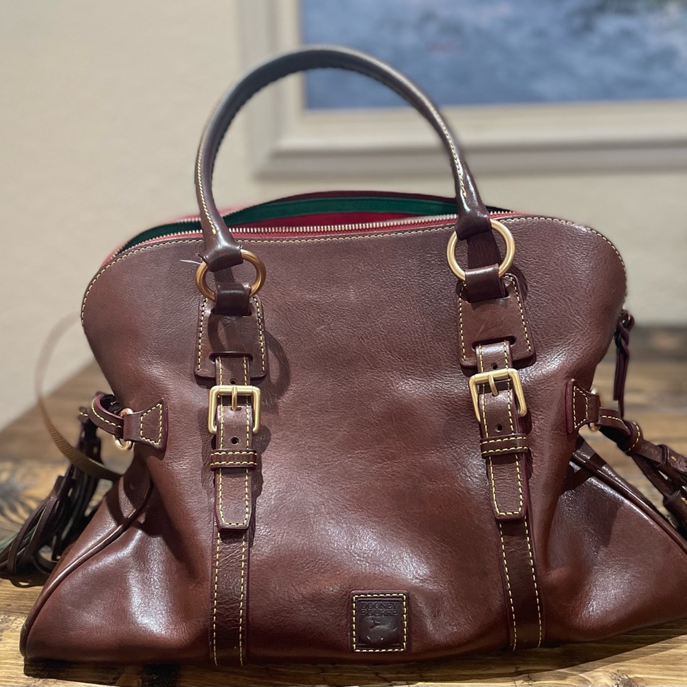 🎁❤️Dooney &Bourke Florentine Buckle Satchel Large